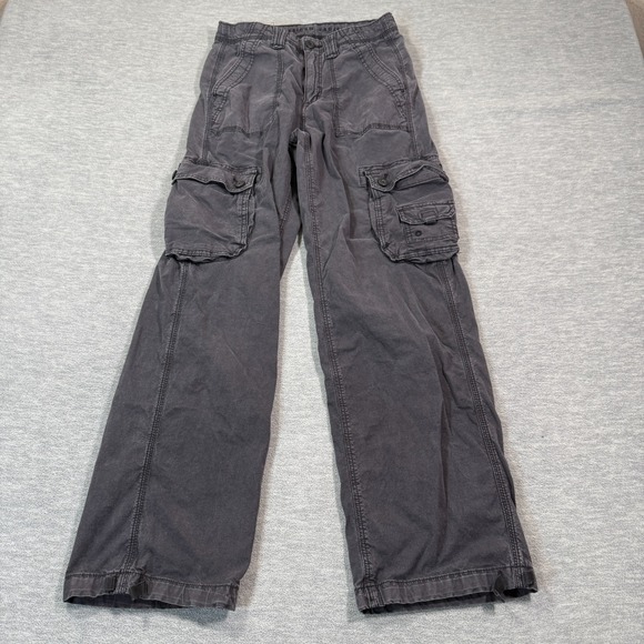 American Eagle Outfitters Pants - American Eagle Pants Women 2 Baggy Jogger Grey High Rise Cargo Multi Pocket Y2K